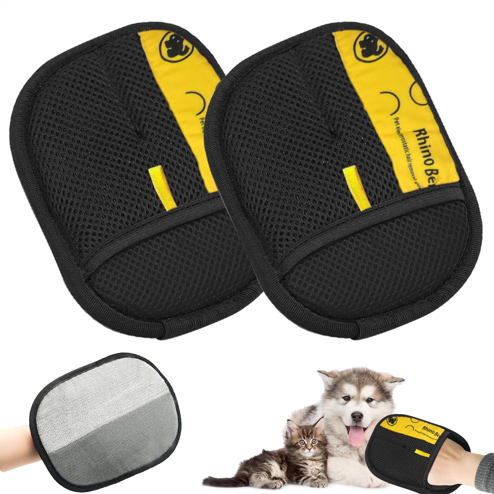 Pet Grooming Glove - 2 Guantes de Aseo para Gatos,