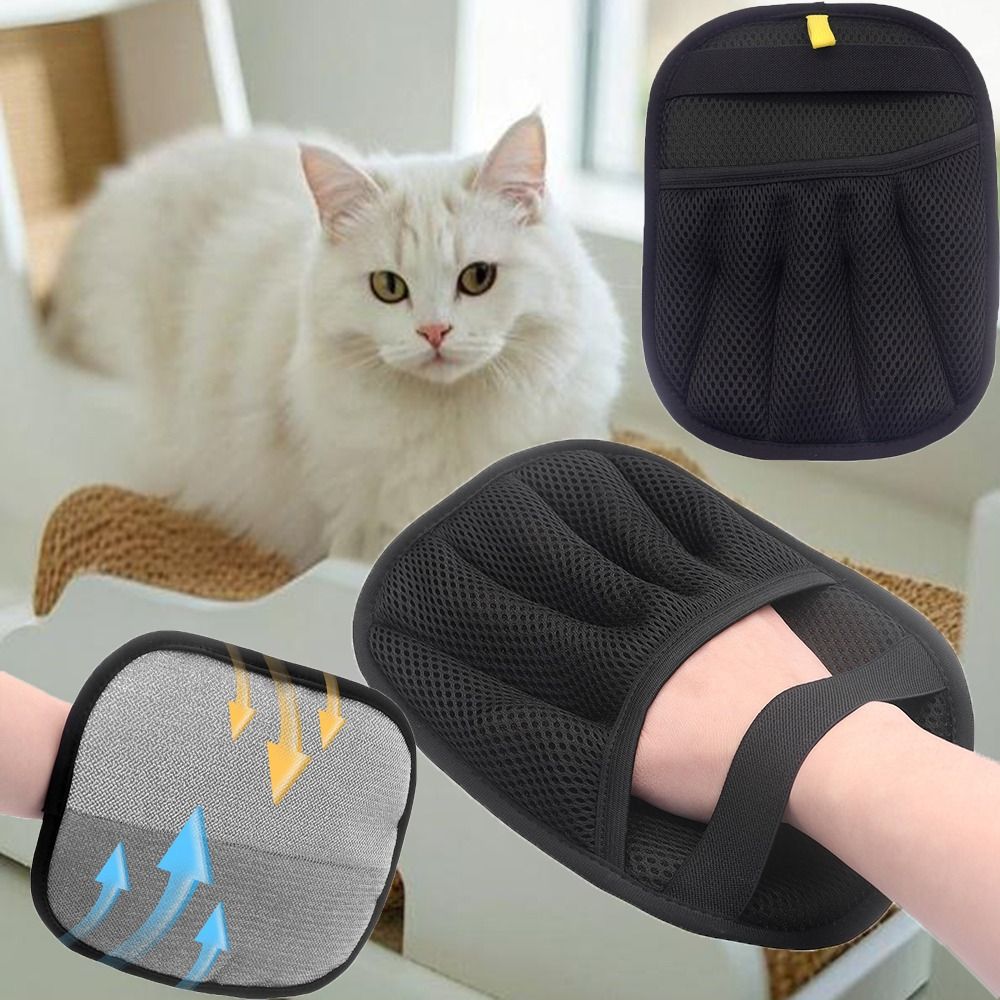 Pet Grooming Glove - Guantes de doble cara para eliminar