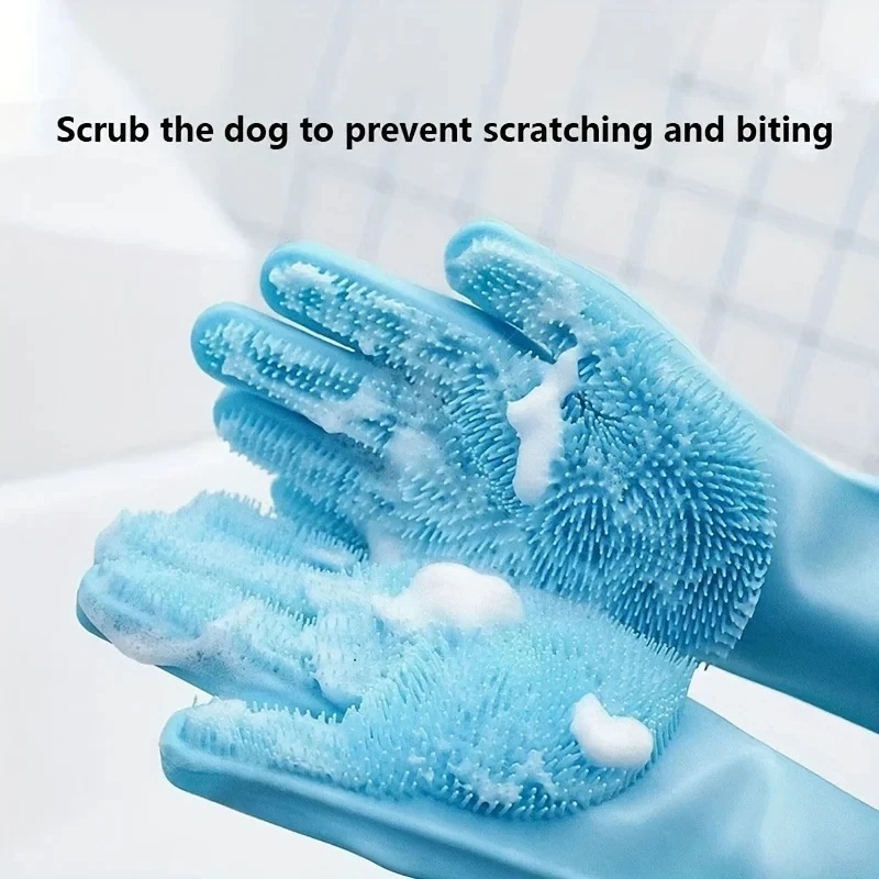 Pet Grooming Glove - Guantes de Limpieza para Mascotas, Guante