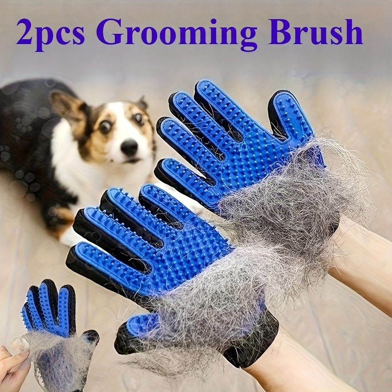 Pet Grooming Glove - 2 Guantes de Aseo para Mascotas,