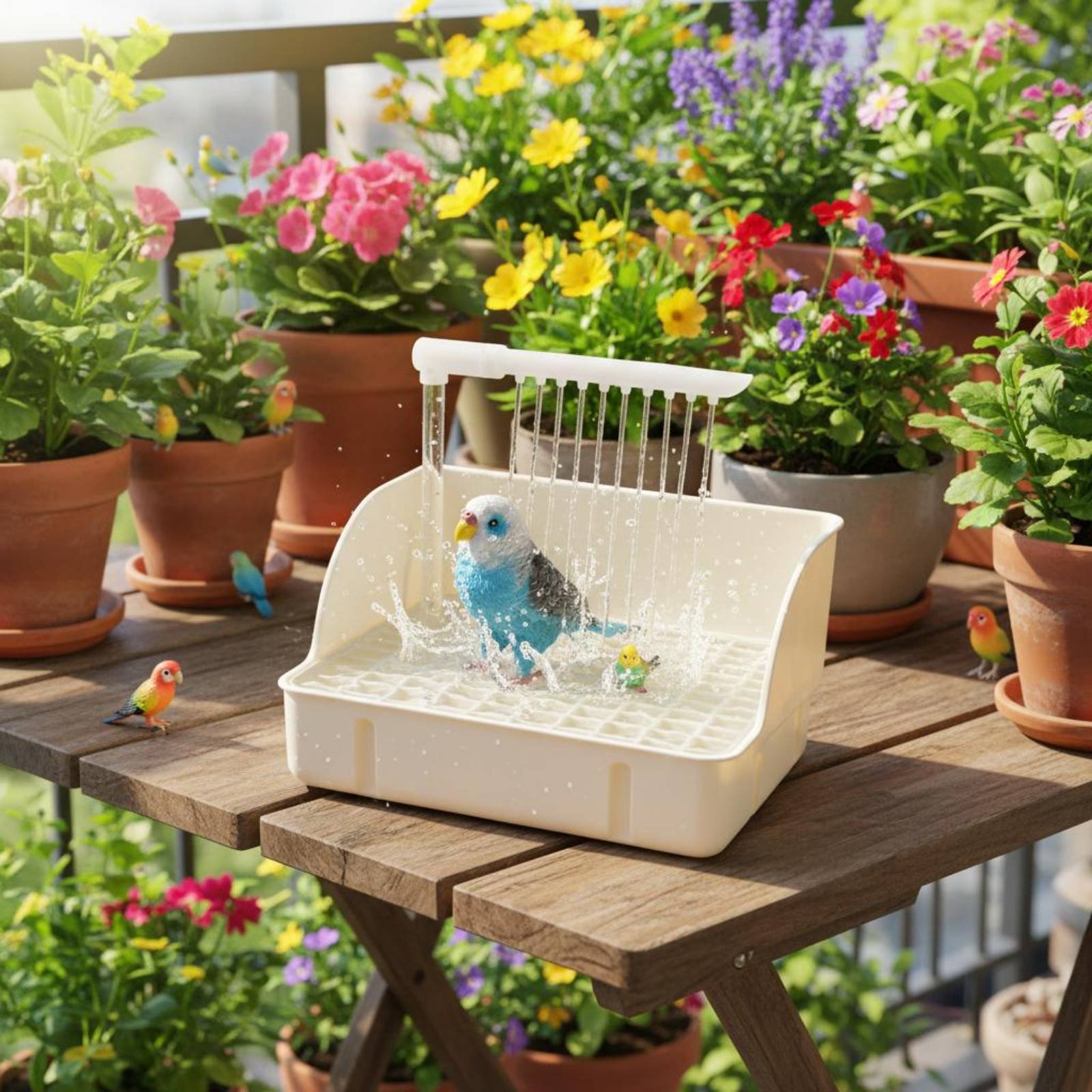 Pet Supplies In - Ducha Automática para Aves, Fácil de