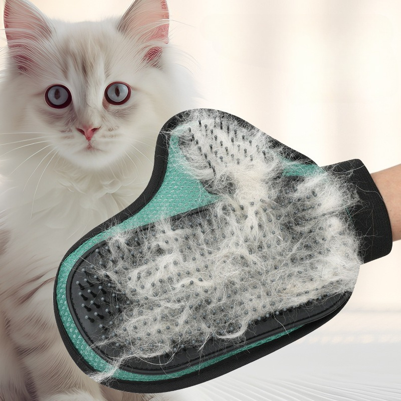 Guantes de aseo para gatos y m - Pet Grooming Glove reseña y precio